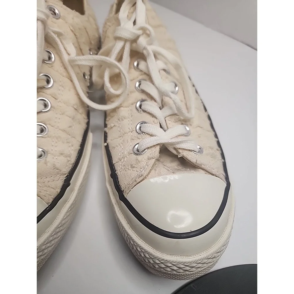 Converse Chuck 70 OX Beige Egret  Shoes Womens‎ 10.5 Textured Low Top Sneaker - Picture 6 of 16